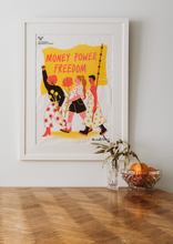 Money Power Freedom Tea Towel by Michelle Pereira